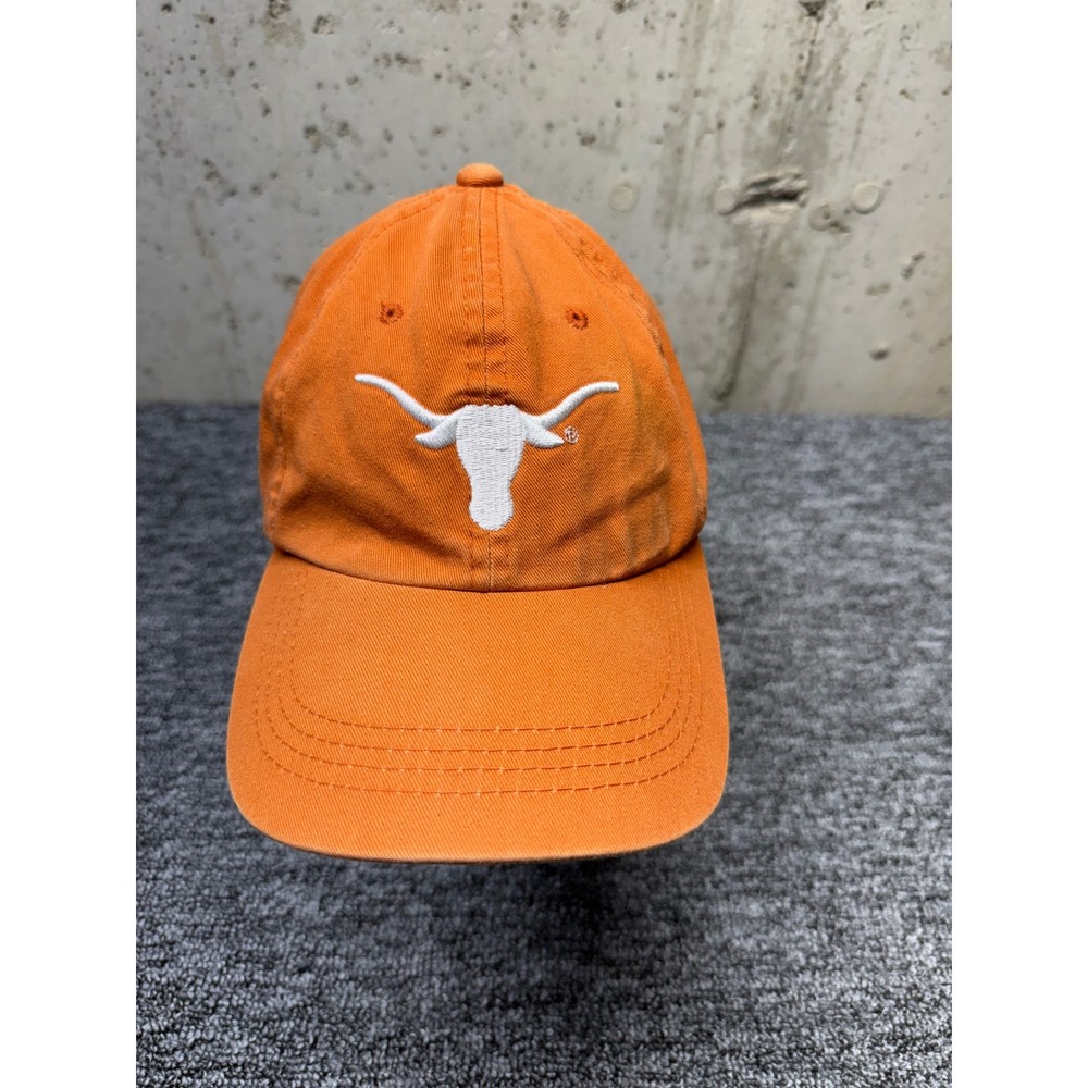 Texas Longhorns Hat Signatures Burnt Orange Adjustable Baseball Cap Horns Logo